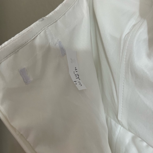 Lifetime of Love White Satin Strapless A-Line Gown - Picture 10 of 11